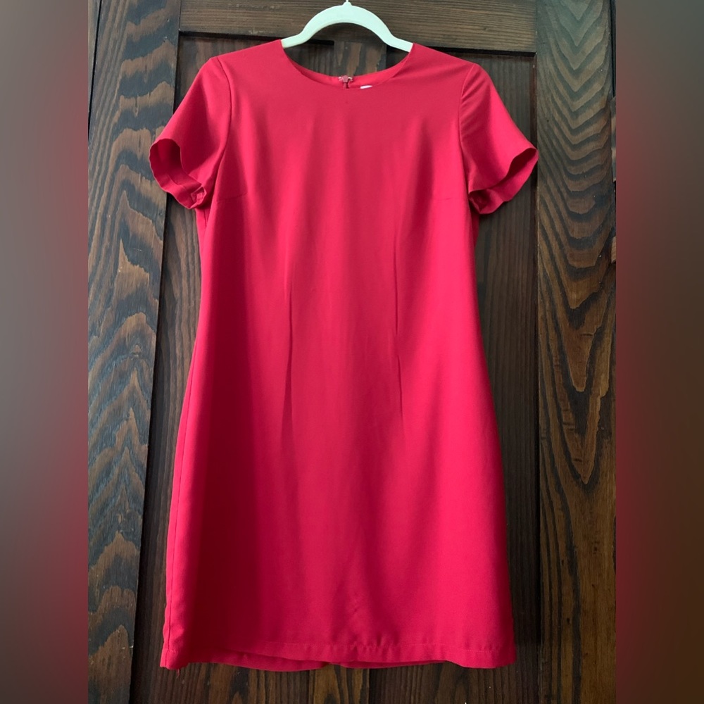A line red dress